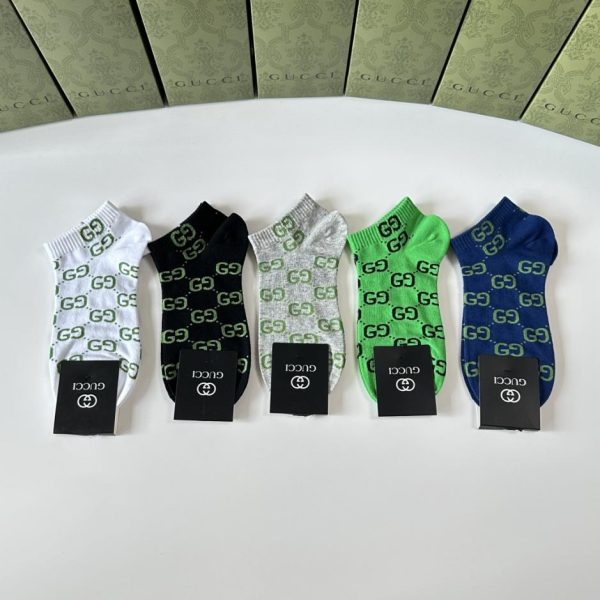 designer,replica,clothing,fake,1:1,lv,luxury,high quality Gucci’s new mid-calf socks, five pairs per box (6AB1C)