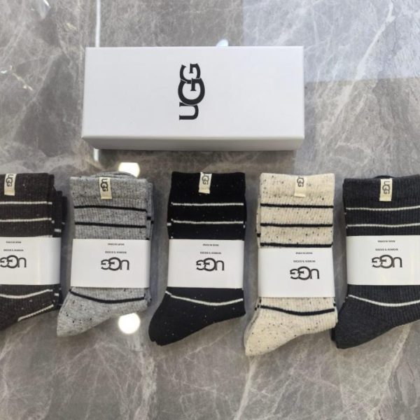 designer,replica,clothing,fake,1:1,lv,luxury,high quality UGG New Cashmere Mid-Length Socks, 5 pairs per box (FBEL3)