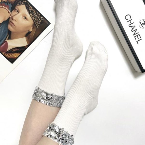 designer,replica,clothing,fake,1:1,lv,luxury,high quality [One pair per box] Chanel classic logo cotton mid-calf socks (08JOE)