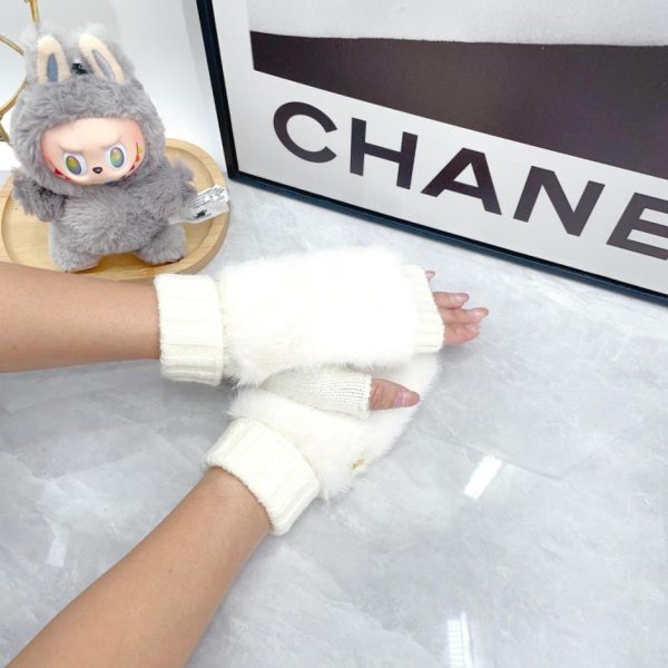 designer,replica,clothing,fake,1:1,lv,luxury,high quality Chanel Fall/Winter Short Rabbit Fur Gloves (9NO9X)