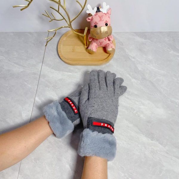 designer,replica,clothing,fake,1:1,lv,luxury,high quality Prada Fall/Winter Slow Rabbit Fur Wool Gloves (7SH1C)