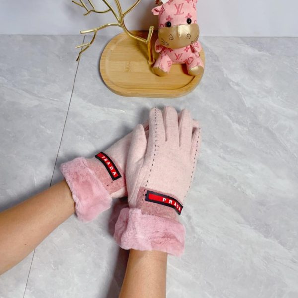 designer,replica,clothing,fake,1:1,lv,luxury,high quality Prada Fall/Winter Slow Rabbit Fur Wool Gloves (INVG8)