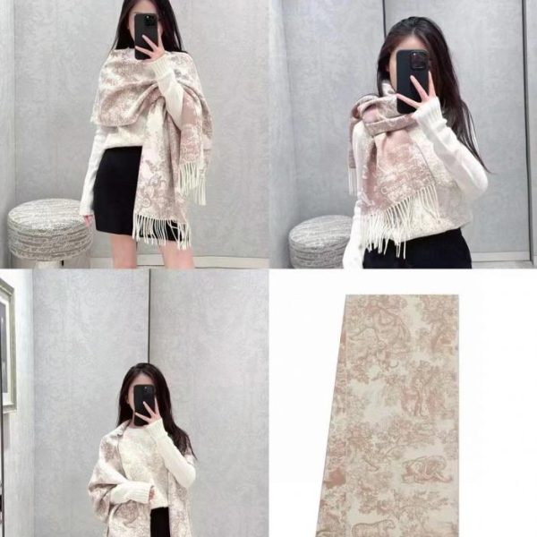 designer,replica,clothing,fake,1:1,lv,luxury,high quality Dior Scarf with Image of Primeval Forest Ecology (T0A48)