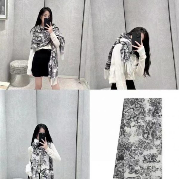 designer,replica,clothing,fake,1:1,lv,luxury,high quality Dior Scarf with Primitive Forest Ecology Image (ZV04N)