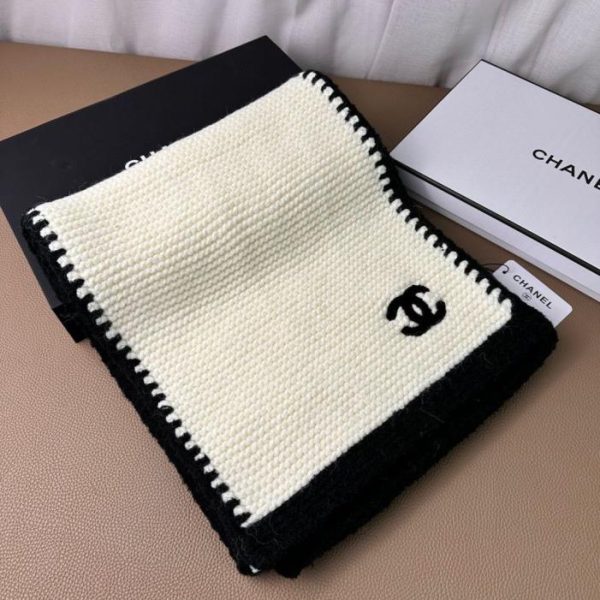 designer,replica,clothing,fake,1:1,lv,luxury,high quality Chanel Boutique New Arrival: Lace-Trimmed Knitted Long Scarf (BUX6T)