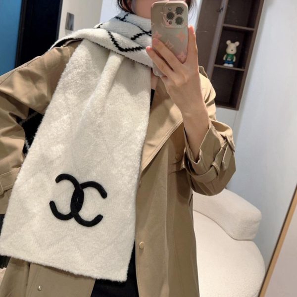 designer,replica,clothing,fake,1:1,lv,luxury,high quality CHANEL Autumn/Winter New Knitted Scarf/Cashmere Knitted Long Scarf (B18EO)