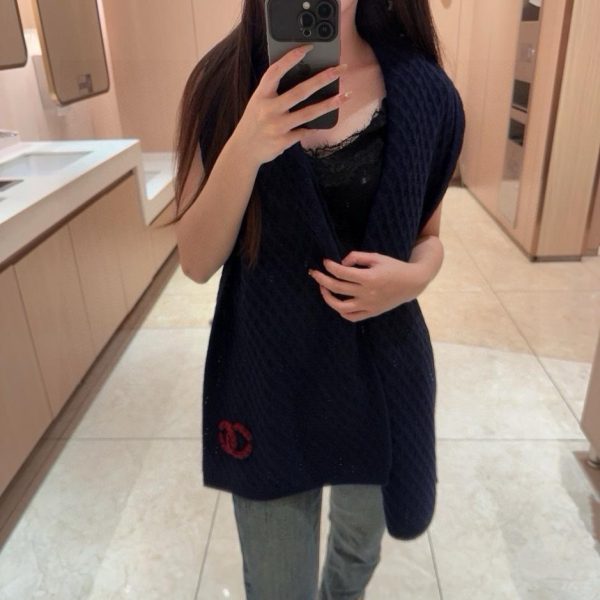 designer,replica,clothing,fake,1:1,lv,luxury,high quality Chanel knitted scarf (ZDST6)