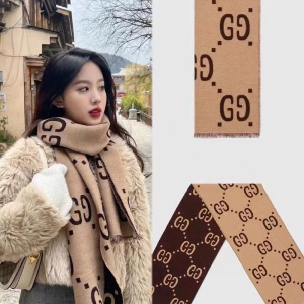 designer,replica,clothing,fake,1:1,lv,luxury,high quality High-end GUCCI GG pattern scarf (II5D2)