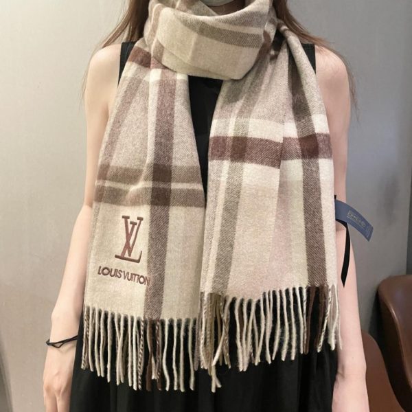 designer,replica,clothing,fake,1:1,lv,luxury,high quality LV pure cashmere scarf (2YS64)