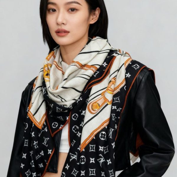 designer,replica,clothing,fake,1:1,lv,luxury,high quality LV MY NEVERFULL 140 Velvet Square Scarf [140 Top-Grade Velvet, Double-Sided, Same Color] (YLYXF)