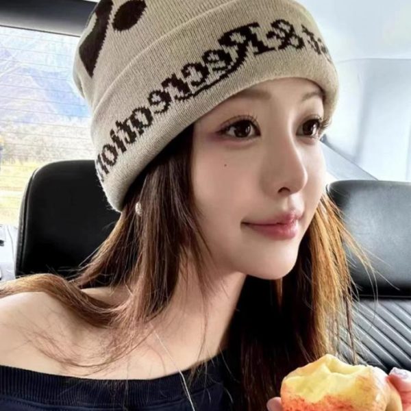 designer,replica,clothing,fake,1:1,lv,luxury,high quality Korean designer knit hat (INKYU)
