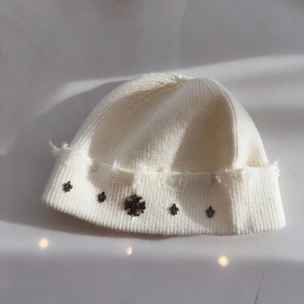 designer,replica,clothing,fake,1:1,lv,luxury,high quality Chrome Hearts New Ripped Knit Beanie (6Y3ZO)