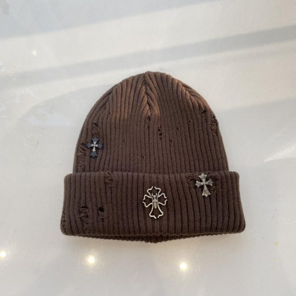 designer,replica,clothing,fake,1:1,lv,luxury,high quality Chrome Hearts Fall/Winter New Heavy-Duty Design Knitted Beanie (B8QNH)
