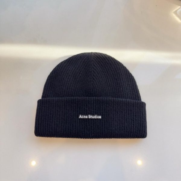 designer,replica,clothing,fake,1:1,lv,luxury,high quality Acne Studios Fall/Winter New Wool Knit Beanie, Thick Double-Layer 100% Wool Knit Beanie (5L3QQ)
