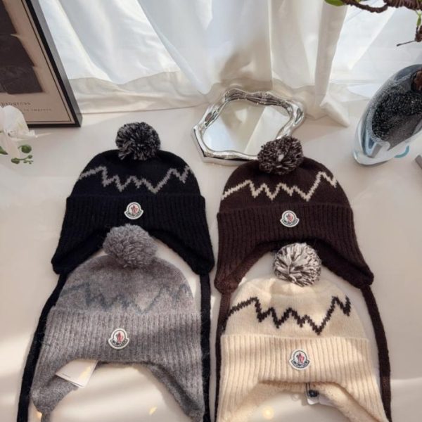 designer,replica,clothing,fake,1:1,lv,luxury,high quality Moncler Autumn/Winter New Ear-Proof Beanie (UJK9U)