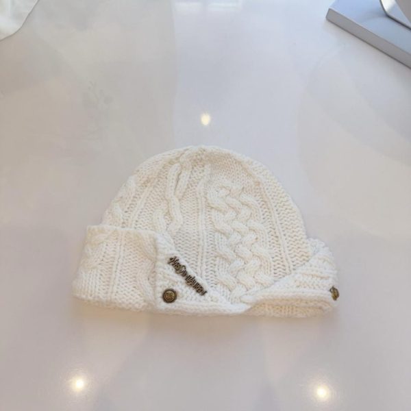 designer,replica,clothing,fake,1:1,lv,luxury,high quality Saint Laurent New Wool Knitted Beanie with Jacquard Design and Unique Single-Sided Beanie (NZUW7)