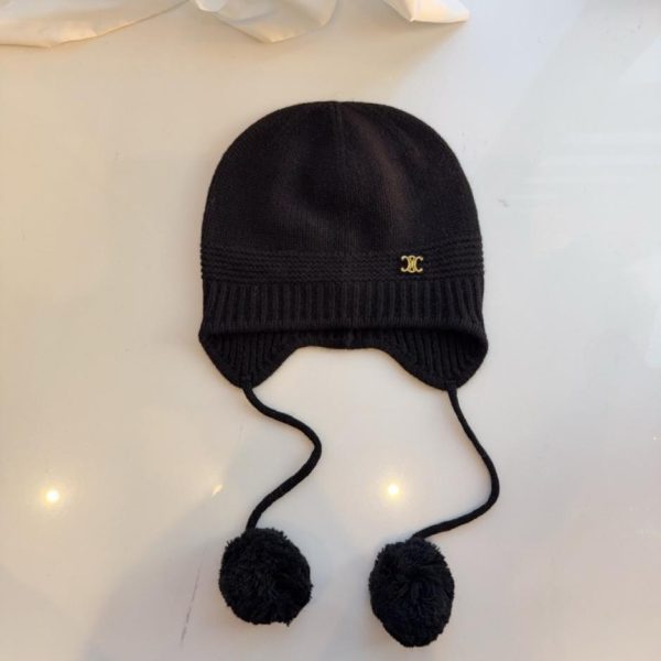 designer,replica,clothing,fake,1:1,lv,luxury,high quality Celine’s new 100% wool knit beanie with ear flaps (0SYCE)