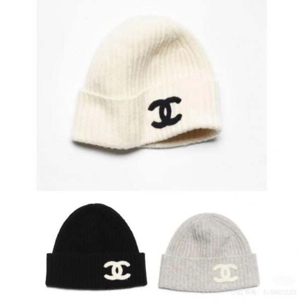 designer,replica,clothing,fake,1:1,lv,luxury,high quality CHANEL wool knit beanie, high-elasticity, loose fit (TJUJ1)