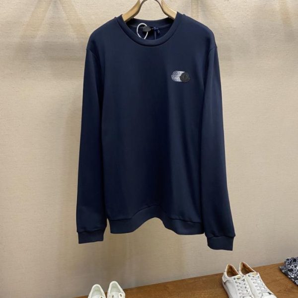 designer,replica,clothing,fake,1:1,lv,luxury,high quality Moncler Crew Neck Long Sleeve Faded Logo Cotton Sweatshirt (VZO7D)