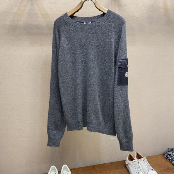 designer,replica,clothing,fake,1:1,lv,luxury,high quality Moncler Crew Neck Long Sleeve Wool and Cashmere Sweater (ADJ6Q)