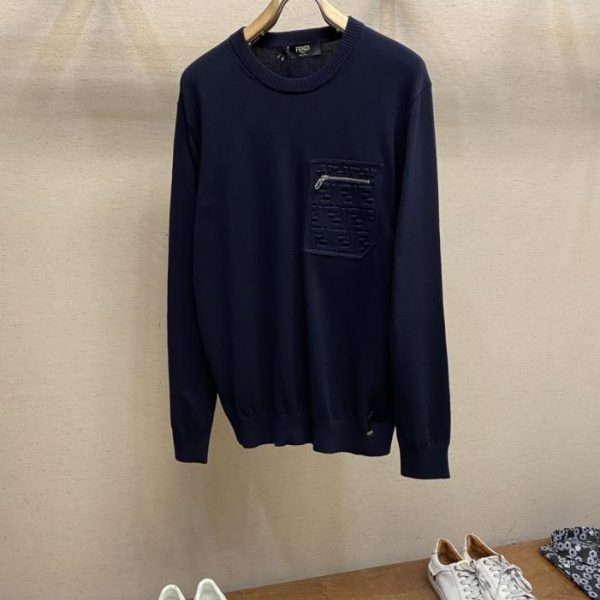 designer,replica,clothing,fake,1:1,lv,luxury,high quality Fendi Navy Blue Sweater (GF3H4)