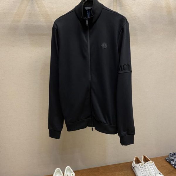 designer,replica,clothing,fake,1:1,lv,luxury,high quality Moncler Stand Collar Cotton Solid Color Zip-Up Sweatshirt (0A6HG)