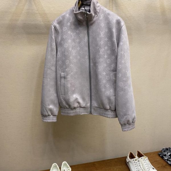 designer,replica,clothing,fake,1:1,lv,luxury,high quality LV25SS Suede Stand Collar Jacket (J673V)