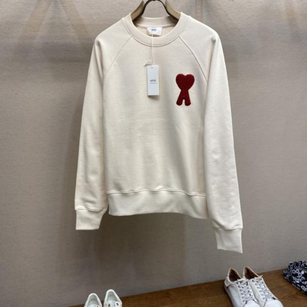designer,replica,clothing,fake,1:1,lv,luxury,high quality AMI Unisex Classic Red Heart Series Heavyweight Sweatshirt (Q6XBI)