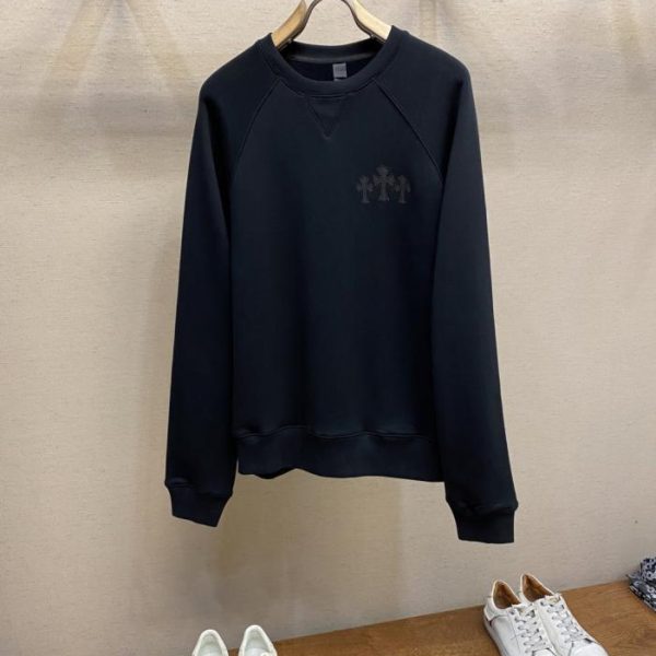 designer,replica,clothing,fake,1:1,lv,luxury,high quality Chrome Hearts Autumn/Winter New Crew Neck Casual Fleece-Lined Loose Sweatshirt (K2RBB)