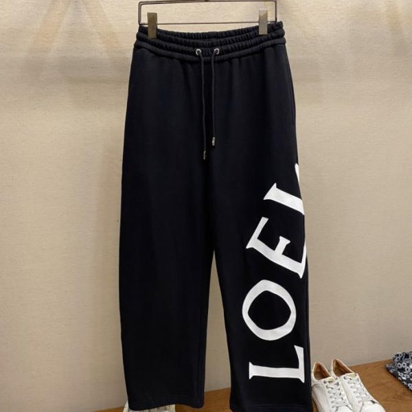 designer,replica,clothing,fake,1:1,lv,luxury,high quality Loewe High-weight Thick Cotton Terry Straight-Leg Casual Pants (7XJ97)