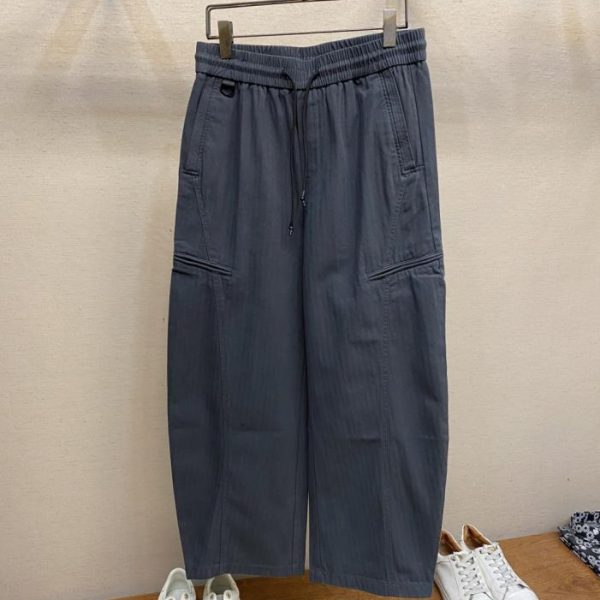 designer,replica,clothing,fake,1:1,lv,luxury,high quality BV grey-green heavy-duty curved trousers (QOZI6)