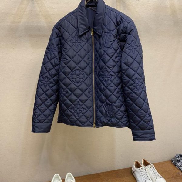designer,replica,clothing,fake,1:1,lv,luxury,high quality LV Quilted Cotton Jacket with Lapel (C77HT)