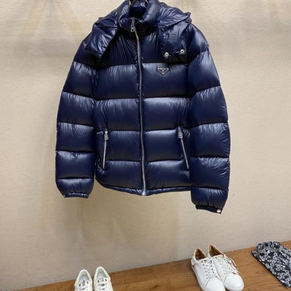 designer,replica,clothing,fake,1:1,lv,luxury,high quality Prada Fall/Winter Detachable Hooded Stand Collar Down Jacket (4FTFC)