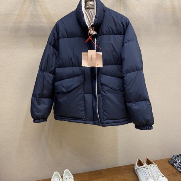 designer,replica,clothing,fake,1:1,lv,luxury,high quality Miu Miu Reversible Stand Collar Down Jacket (BTFYY)