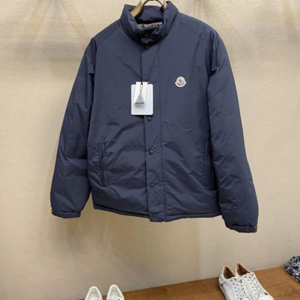 designer,replica,clothing,fake,1:1,lv,luxury,high quality Moncler solid color stand-up collar down jacket (9OKB6)