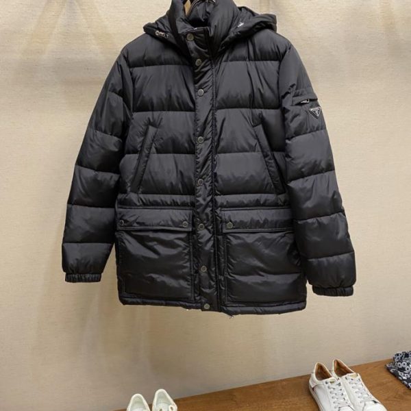 designer,replica,clothing,fake,1:1,lv,luxury,high quality Prada Fall/Winter New Men’s Mid-Length Hooded Down Jacket (K0RDB)