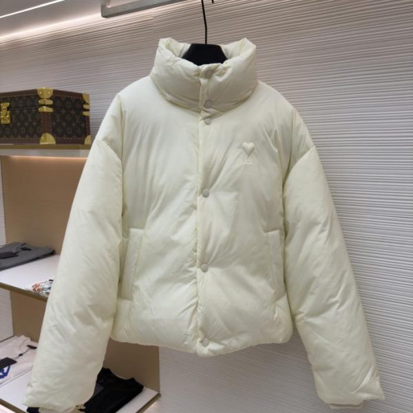 designer,replica,clothing,fake,1:1,lv,luxury,high quality Ami Paris Heart-Panel Embroidered Down Long-Sleeve Padded Sleeve (O0466)