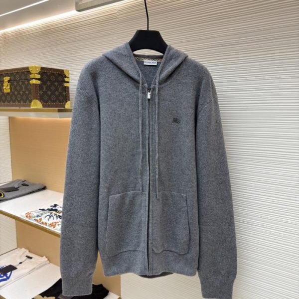 designer,replica,clothing,fake,1:1,lv,luxury,high quality Burberry Embroidered Zip-Up Cardigan (3JV0M)