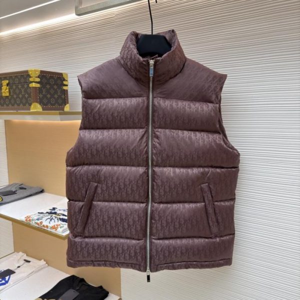 designer,replica,clothing,fake,1:1,lv,luxury,high quality Dior oblique monogram stand-up collar vest (LJJSW)