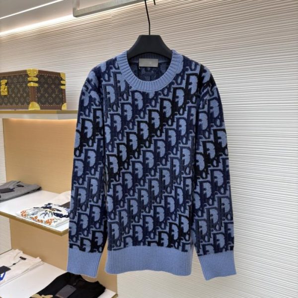 designer,replica,clothing,fake,1:1,lv,luxury,high quality Dior Oblique pattern knit sweater (LMNWD)