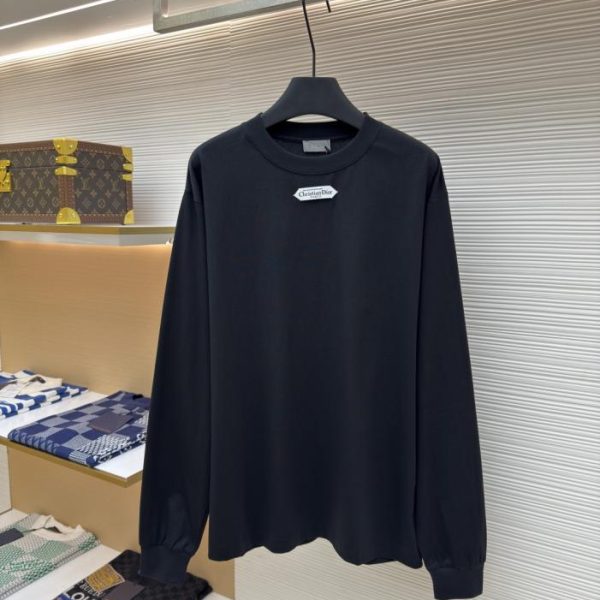 designer,replica,clothing,fake,1:1,lv,luxury,high quality Dior small tag crew neck long-sleeved shirt (X4WQT)