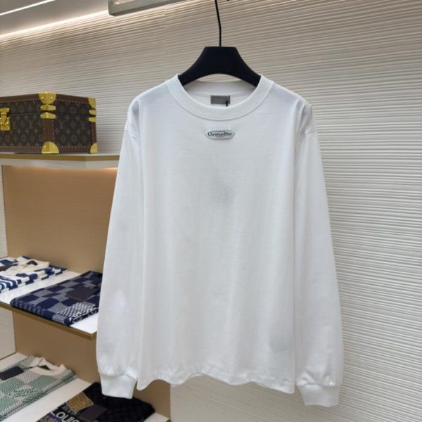 designer,replica,clothing,fake,1:1,lv,luxury,high quality Dior small tag crew neck long-sleeved shirt (1KEI0)