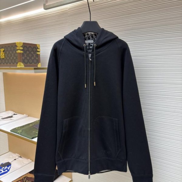designer,replica,clothing,fake,1:1,lv,luxury,high quality Dior monogram wool and cashmere hooded cardigan (Y19WU)