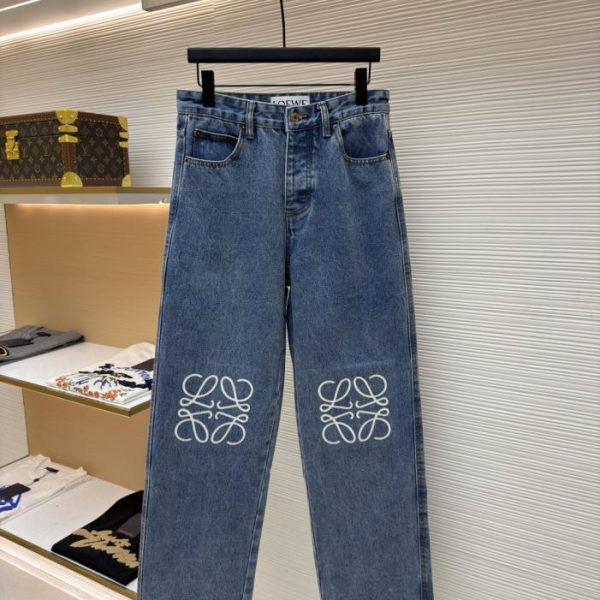 designer,replica,clothing,fake,1:1,lv,luxury,high quality Loewe Anagram Denim Jeans (JB1Q2)