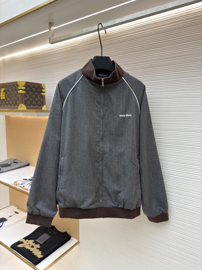 designer,replica,clothing,fake,1:1,lv,luxury,high quality MIU MIU Stand Collar Striped Zip-Up Jacket (NTQ0Y) designer,replica,clothing,fake,1:1,lv,luxury,high quality MIU MIU Stand Collar Striped Zip-Up Jacket (NTQ0Y)