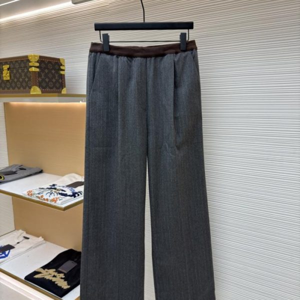 designer,replica,clothing,fake,1:1,lv,luxury,high quality MIU MIU Drawstring Pin Striped Straight Leg Casual Pants (SS7F6)
