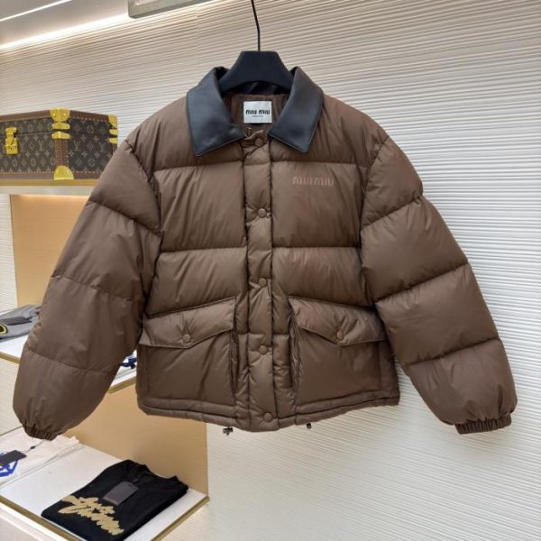 designer,replica,clothing,fake,1:1,lv,luxury,high quality MIUMIU Printed Leather Collar Down Jacket [Women’s Clothing] (G1NMA)