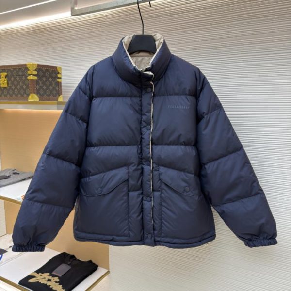 designer,replica,clothing,fake,1:1,lv,luxury,high quality MIUMIU Reversible Stand Collar Down Jacket (JC38N)