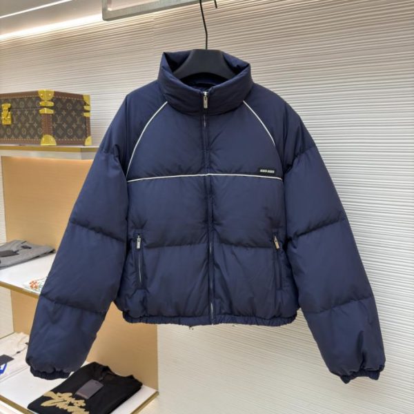 designer,replica,clothing,fake,1:1,lv,luxury,high quality MIUMIU logo down jacket (U2OMN)
