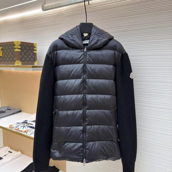designer,replica,clothing,fake,1:1,lv,luxury,high quality MONCLER down jacket with embroidered brim and knitted trim (5WT8J)